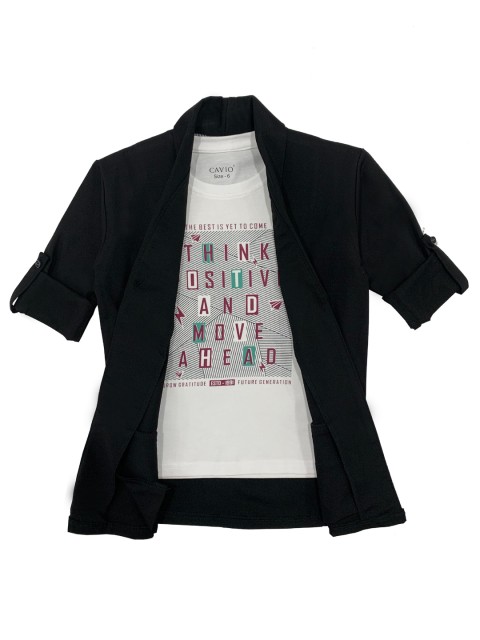 

CAVIO Boys Black Printed Casual Shirt