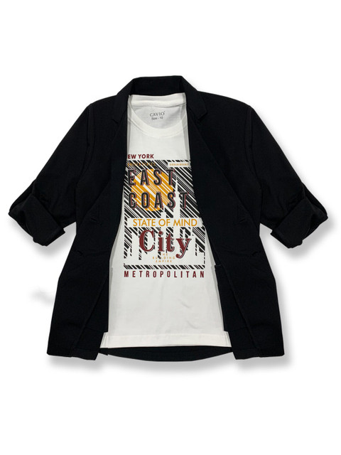 

CAVIO Boys Black Casual Shirt