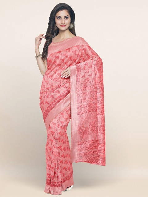 

Pothys Pink Floral Saree