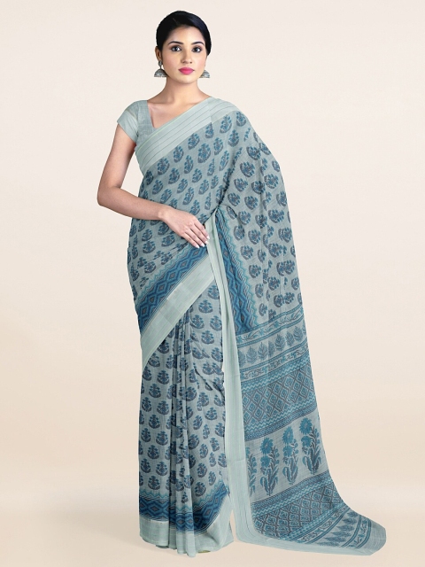 

Pothys Blue Floral Saree