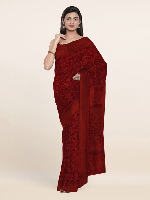 

Pothys Maroon Printed Saree