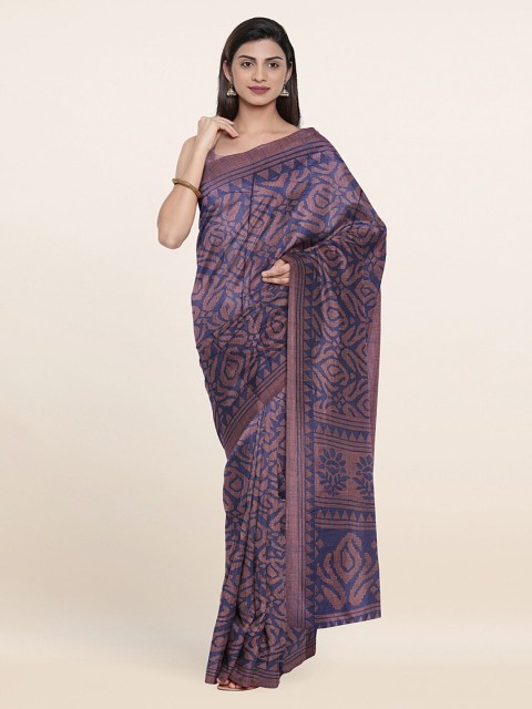 

Pothys Blue Floral Printed Saree