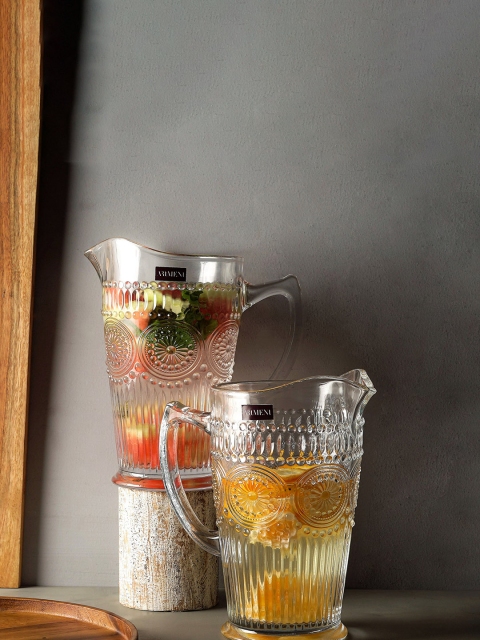 

THE ARTMENT Transparent Patterned 1.2 L Glass Beer Pitcher
