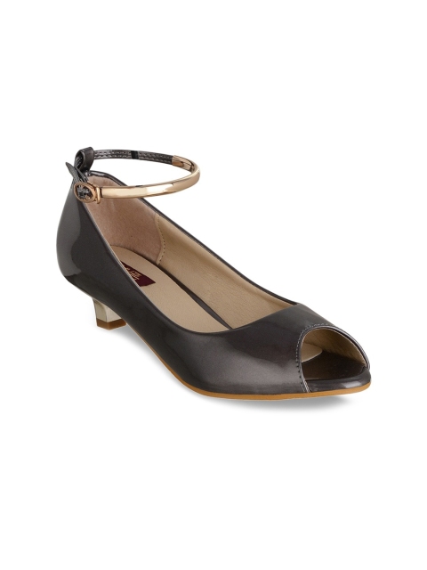 

SHUZ TOUCH Charcoal Grey Kitten Peep Toes