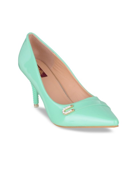 

SHUZ TOUCH Women Green Heeled Pumps
