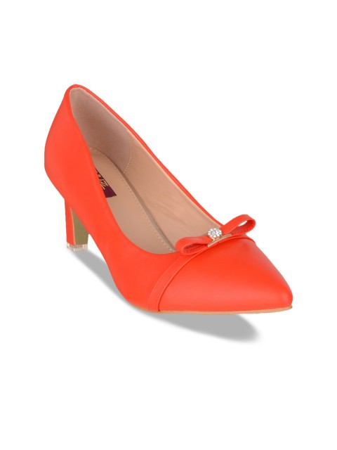 

SHUZ TOUCH Red Pumps with Bows