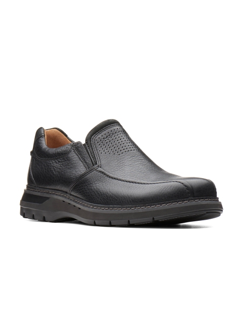 

Clarks Men Black Leather Slip-On Sneakers