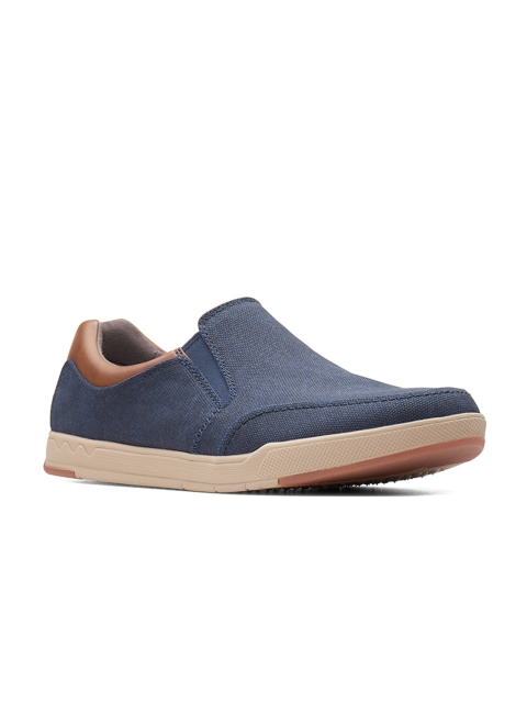 

Clarks Men Blue Solid Slip-On Sneakers