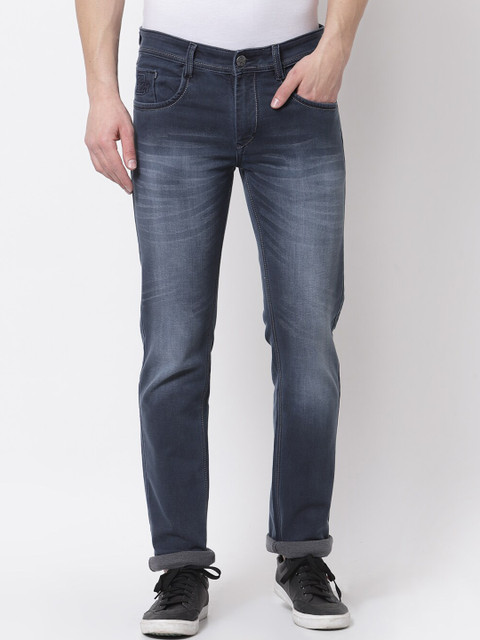 

TNG Men Grey Solid Slim Fit Low Distress Heavy Fade Stretchable Jeans