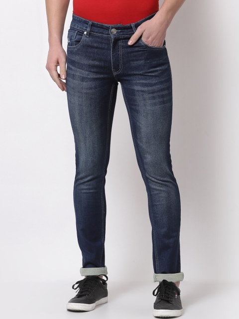 

TNG Men Green Slim Fit Low Distress Light Fade Stretchable Jeans