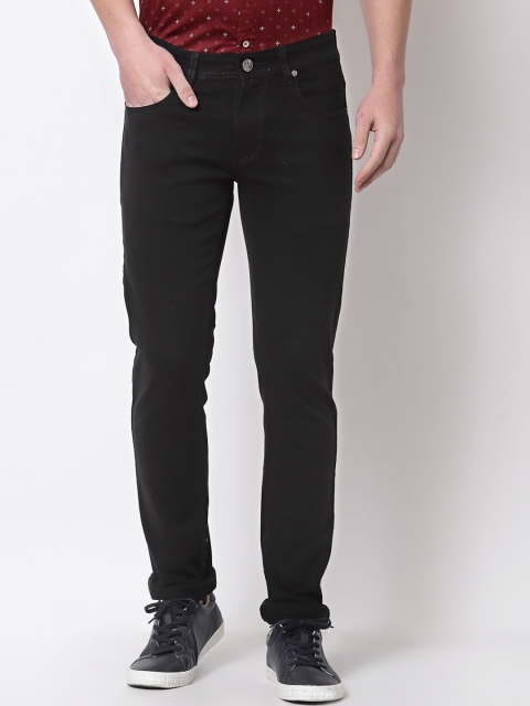 

TNG Men Black Slim Fit Low Distress Stretchable Jeans