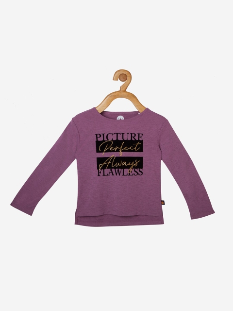

VITAMINS Purple & Black Print Top