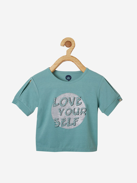 

VITAMINS Green Print Crepe Top