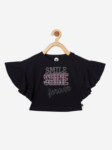 

VITAMINS Black Print Top