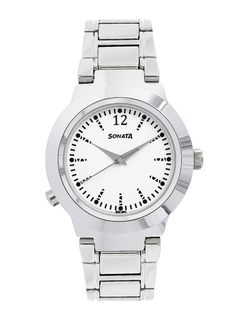 

Sonata Women White Analogue Watch 90057sm01, Off white