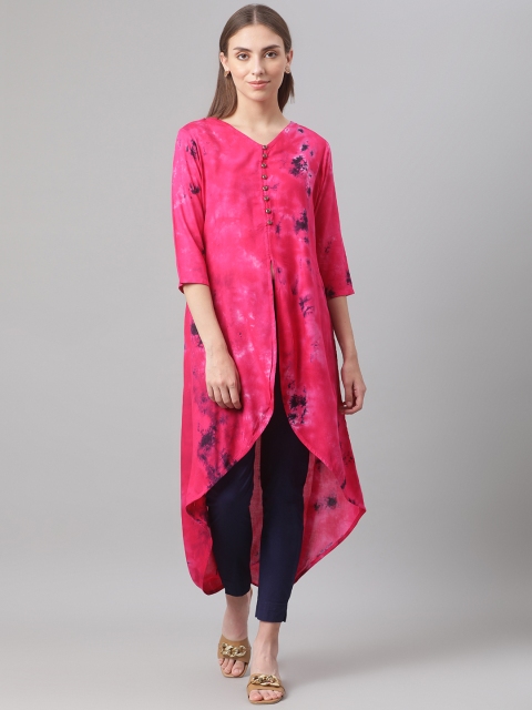 

MBE Women Pink Printed Kurta