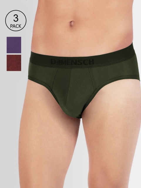 

DAMENSCH Men Pack of 3 Deo Soft Briefs, Green
