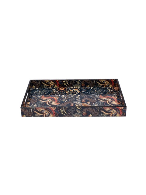 

MARKET99 Blue Printed Wooden Serving Tray