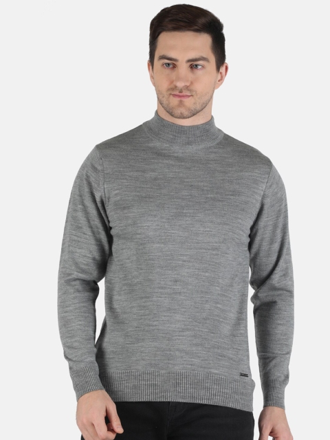 

Monte Carlo Men Grey Melange Solid Wool Pullover