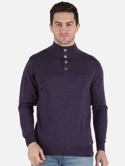 

Monte Carlo Men Purple Cotton Pullover