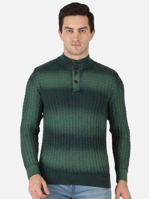 

Monte Carlo Men Green Cable Knit Pullover