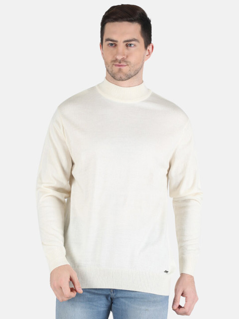

Monte Carlo Men Off-White Solid Pullover