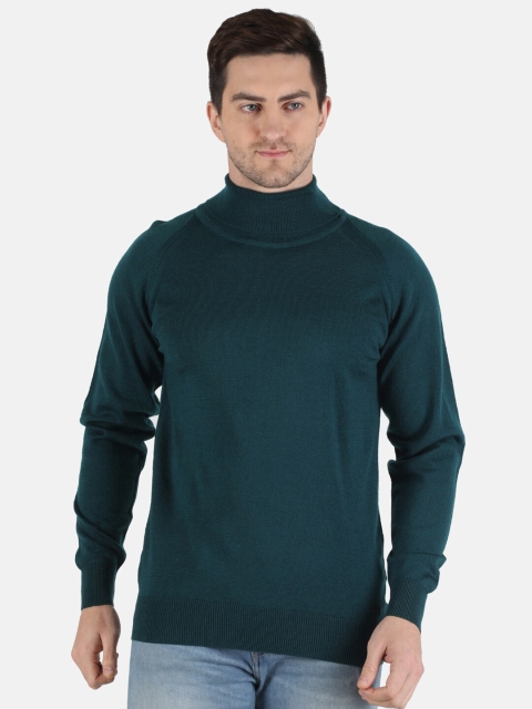 

Monte Carlo Men Green Solid Wool Pullover