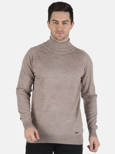 

Monte Carlo Men Grey Solid Full sleeves Wool Blend Pullover