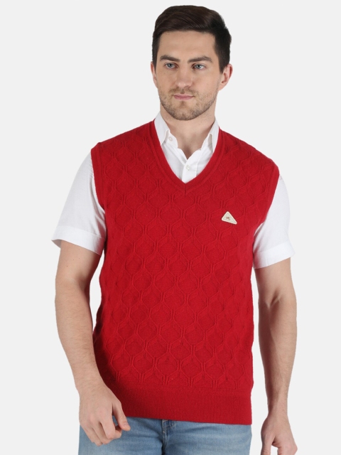 

Monte Carlo Men Maroon Solid Pure Wool Pullover