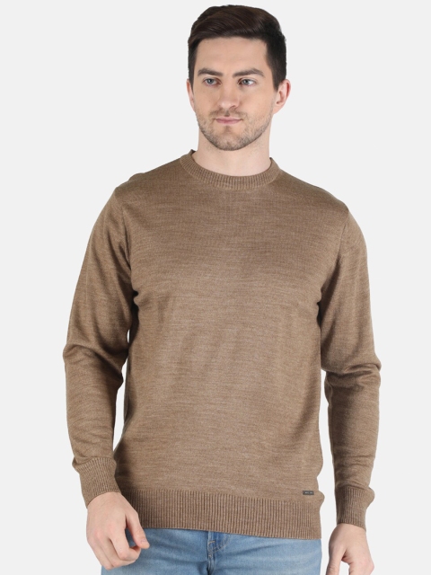

Monte Carlo Men Khaki Solid Pullover Sweater