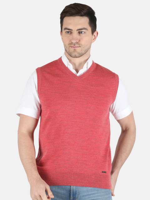 

Monte Carlo Men Pink Solid Wool Blend Sweater Vest