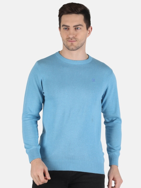 

Monte Carlo Men Blue Solid Cotton Blend Pullover