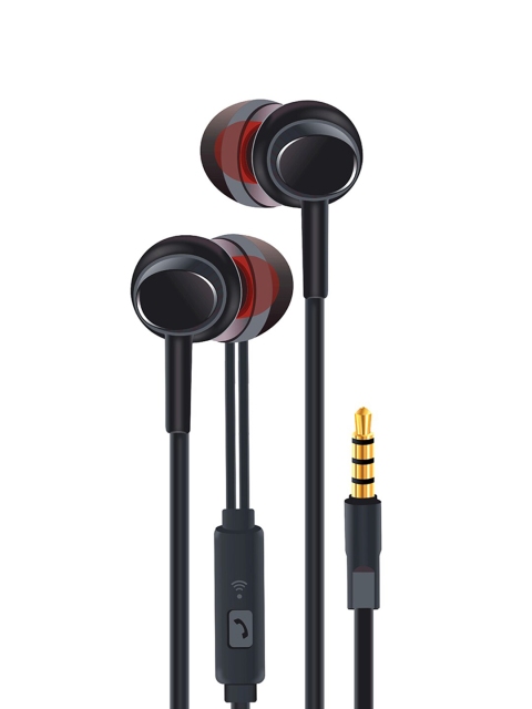 

CONEKT Black Solid In-Ear Wired Earphones With Mic