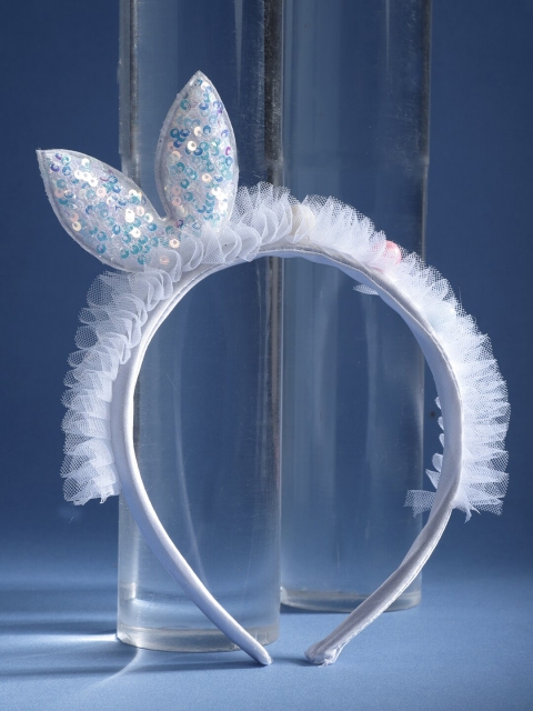 

Stoln Girls White & Blue Embellished Hairband