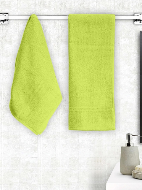 

Divine Casa Green Solid Cotton 500 GSM Hand Towel, Fluorescent green