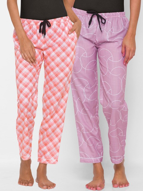 

FashionRack Woman Pack of 2 Pink Printed Lounge Pants