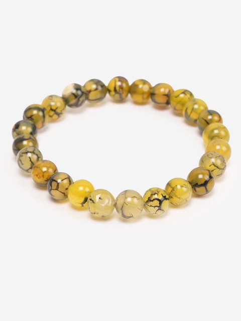 

BuckleUp Unisex Yellow Beaded Elasticated Bracelet