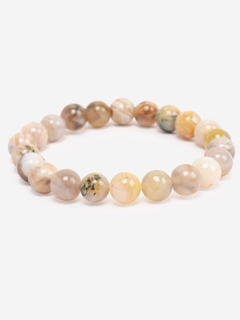 

BuckleUp Unisex Yellow & Cream-Coloured Slip-On Bracelet
