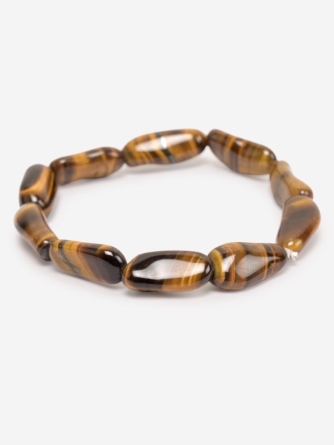 

BuckleUp Unisex Brown Tigers Eye Slip-On Bracelet