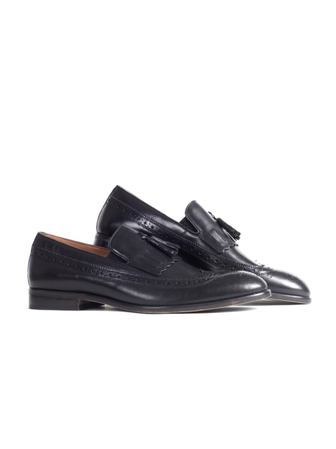 

pierre cardin Men Black Solid Formal Leather Loafers