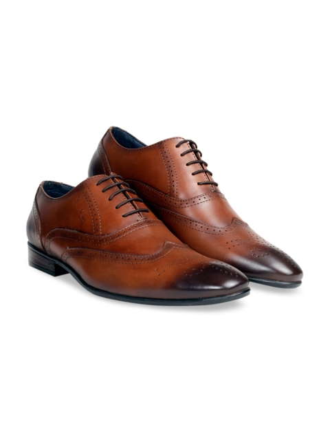 

pierre cardin Men Brown Solid Formal Leather Brogues
