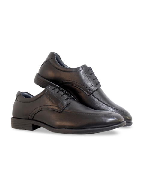 

pierre cardin Men Black Solid Leather Formal Derbys