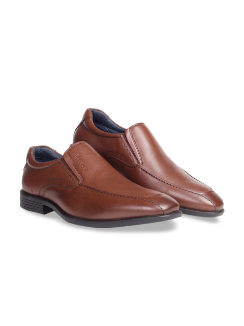 

pierre cardin Men Brown Solid Leather Formal Slip-Ons
