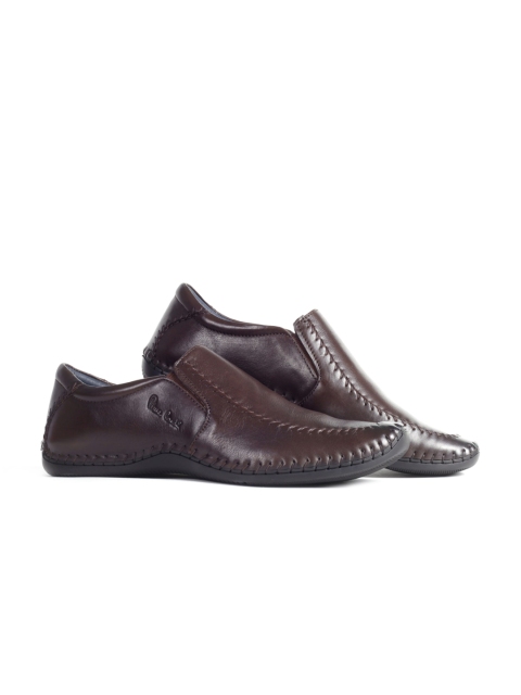 

pierre cardin Men Brown Solid Leather Formal Slip-On