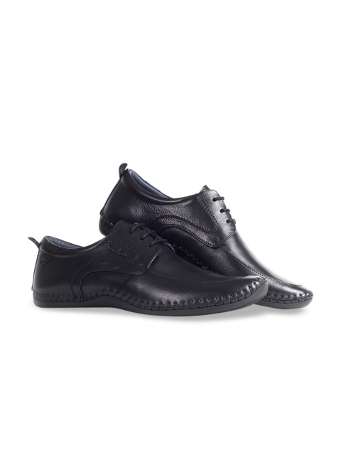 

pierre cardin Men Black Solid Leather Formal Derbys