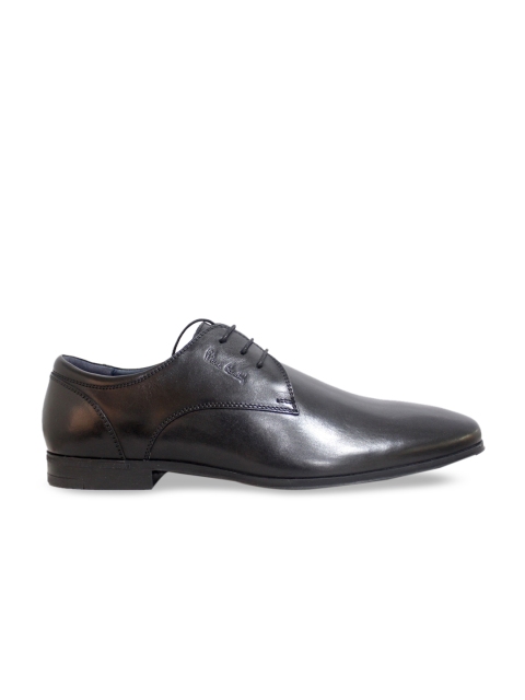 

pierre cardin Men Black Solid Leather Derbys