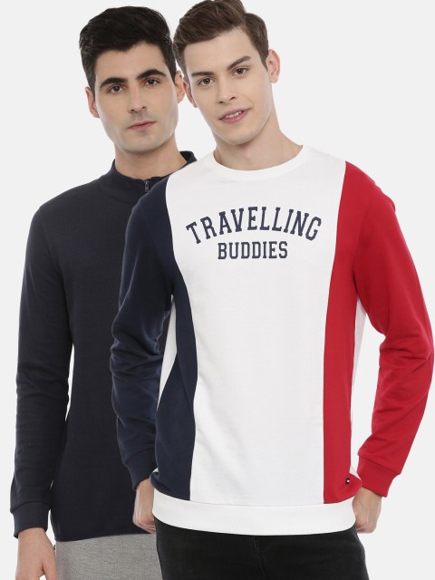 

3PIN Men Multicoloured Colourblocked Sweatshirt, Multi