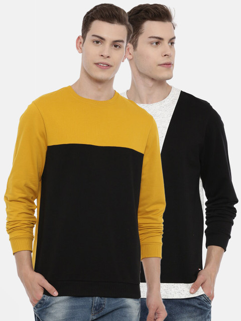 

3PIN Men Multicoloured Colourblocked Sweatshirt, Multi