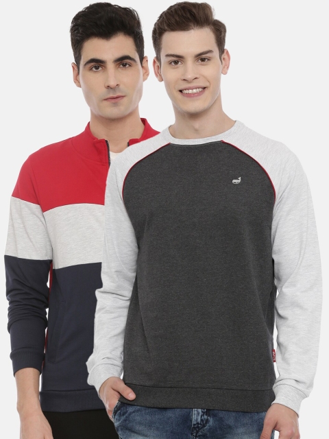 

3PIN Men Multicoloured Colourblocked Sweatshirt, Multi