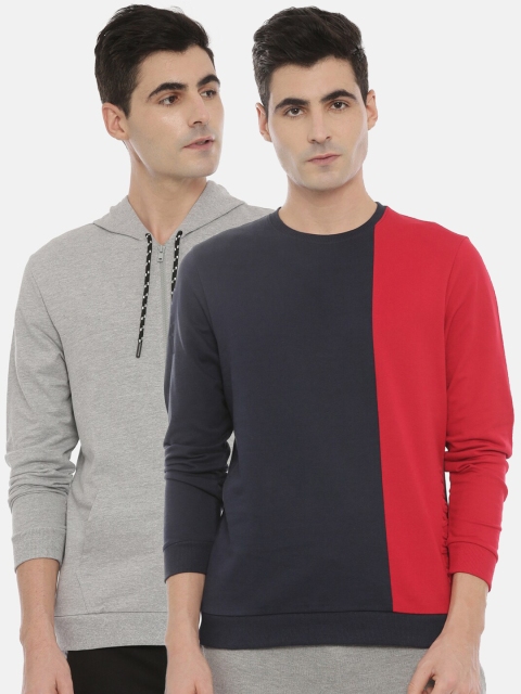 

3PIN Men Multicoloured Colourblocked Sweatshirt, Multi